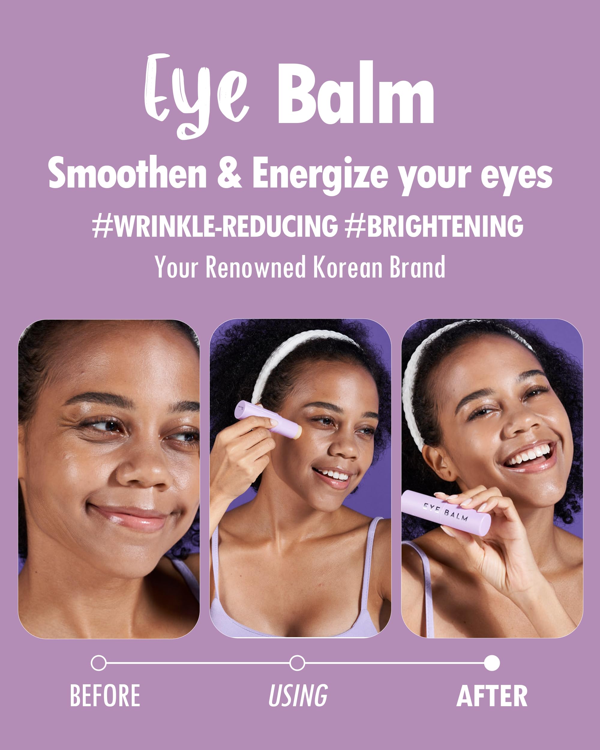 KAHI Eye Balm Stick texture shows radiant moisturization and smooth finish.