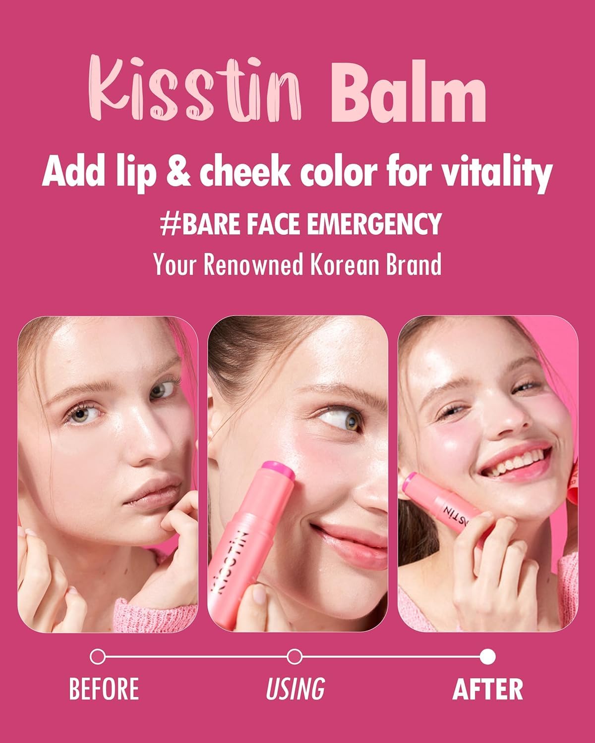 KAHI Kisstin Balm closeup texture reveals creamy texture for subtle color and glow.
