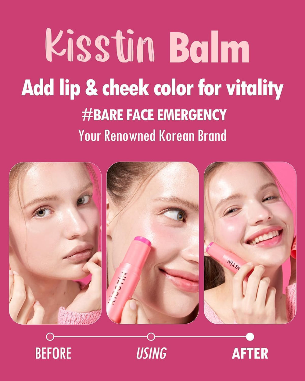 KAHI Kisstin Balm closeup texture reveals creamy texture for subtle color and glow.