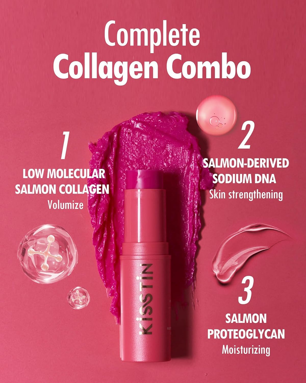 KAHI Kisstin Balm swatches-natural highlights tint for dewy lips and cheeks.