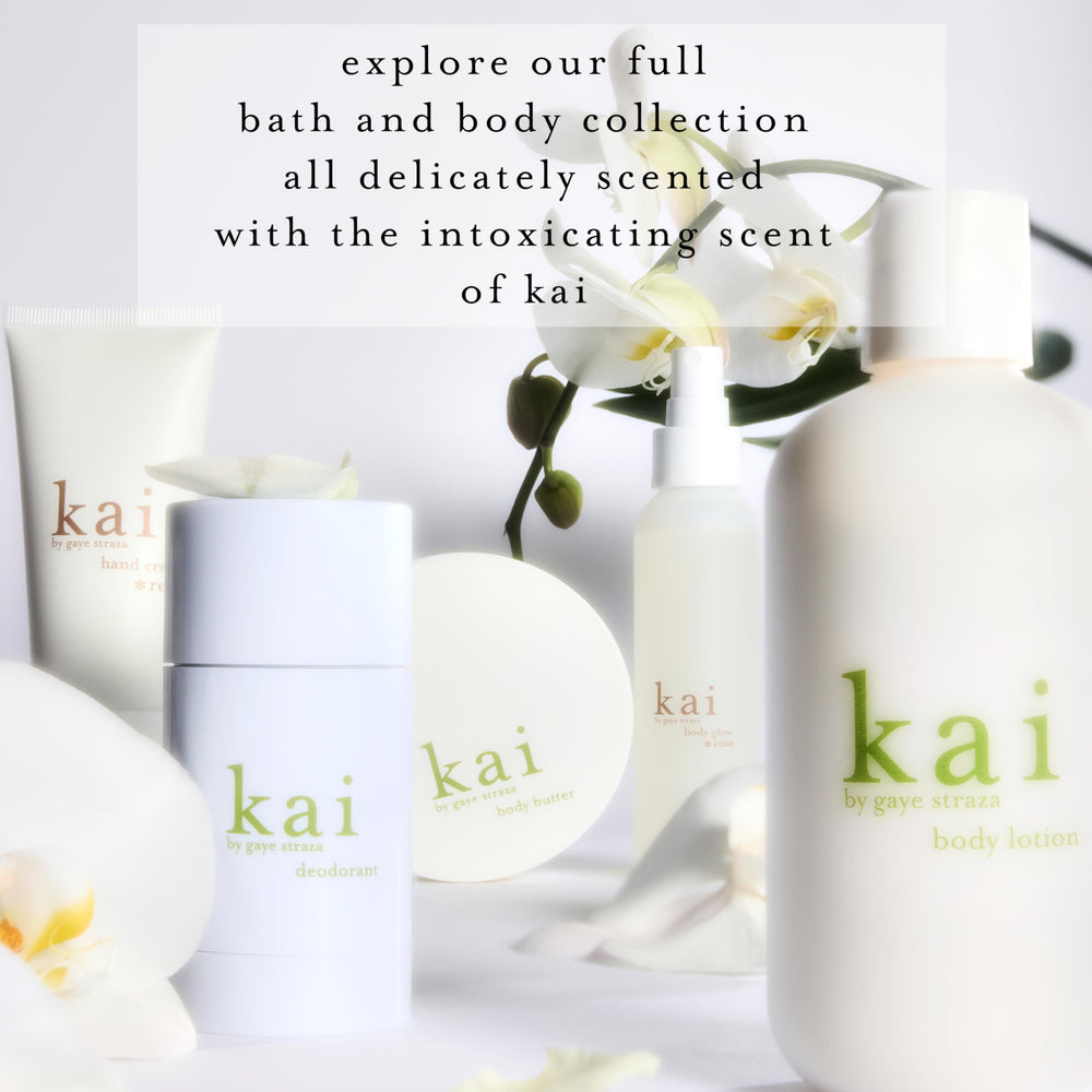 Kai Body Glow Rose bottle with soft daily-moisture glow on skin
