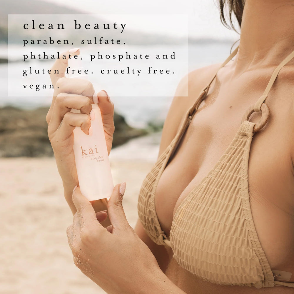 Kai Body Glow Rose on forearm reveals subtle radiant glow