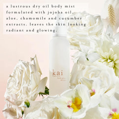Kai Body Glow Rose on skin under soft light with quick absorption