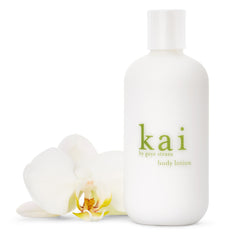 kai body lotion bottle-front showing lightweight hydration for soft, radiant skin
