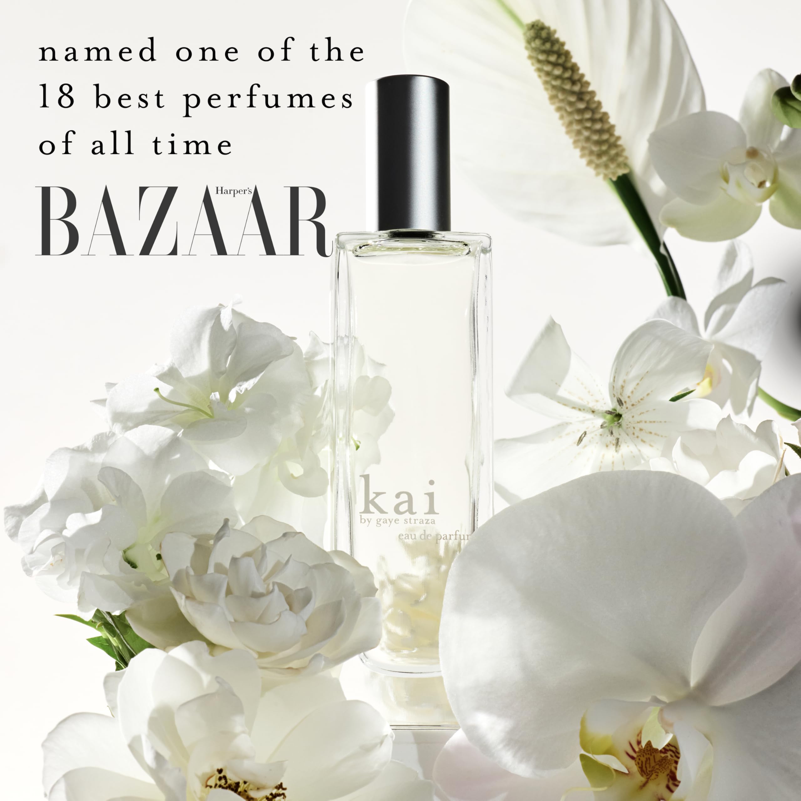 Kai eau de parfum gardenia flower closeup highlights fresh gardenia notes.