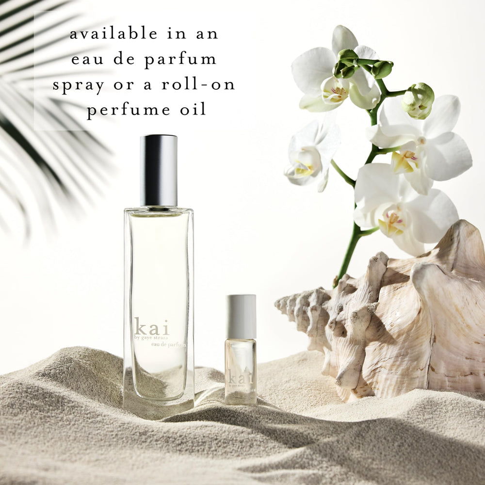 Kai eau de parfum packaging minimalist view demonstrates clean, modern presentation.