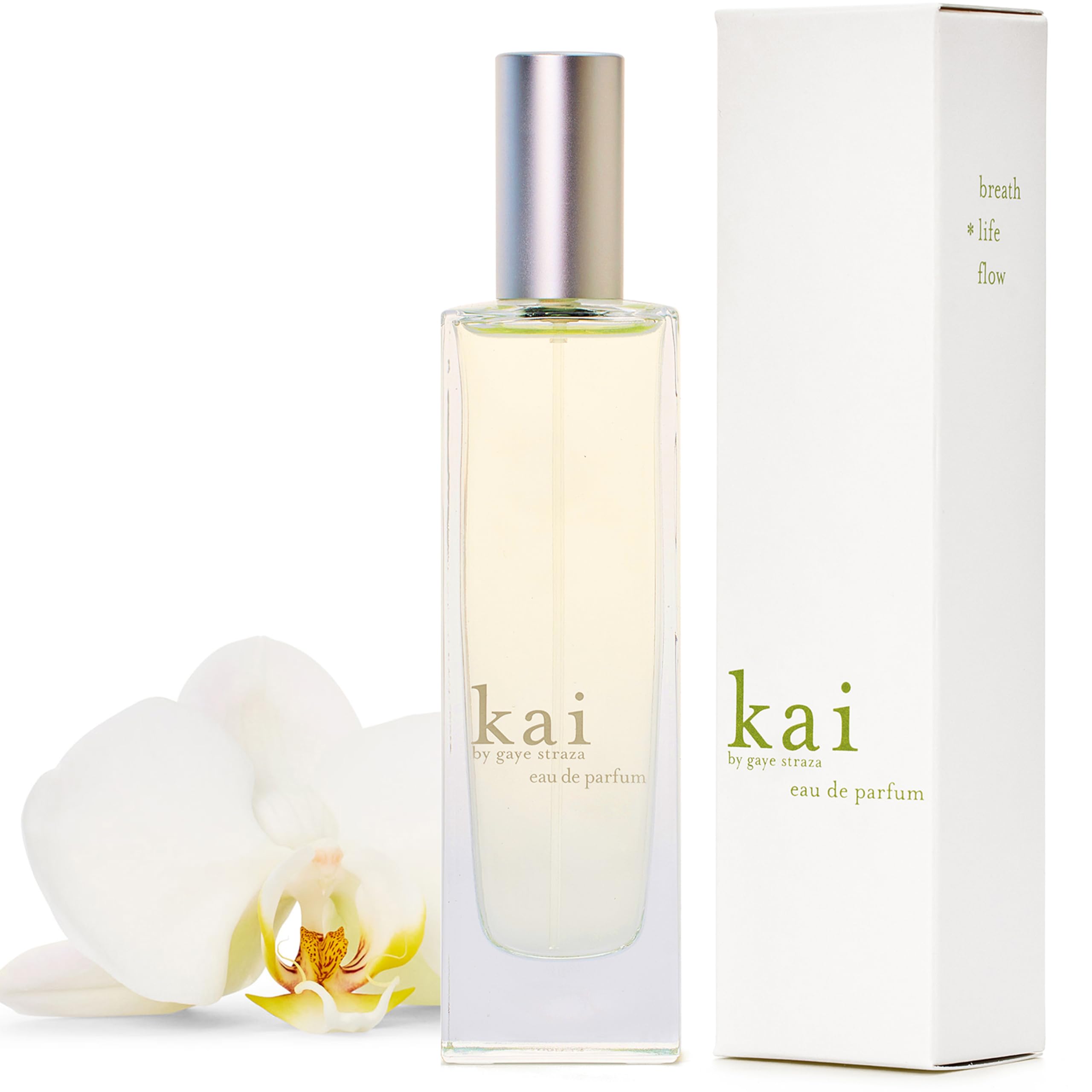 Kai eau de parfum spray mist demonstrates light application for daily wear.