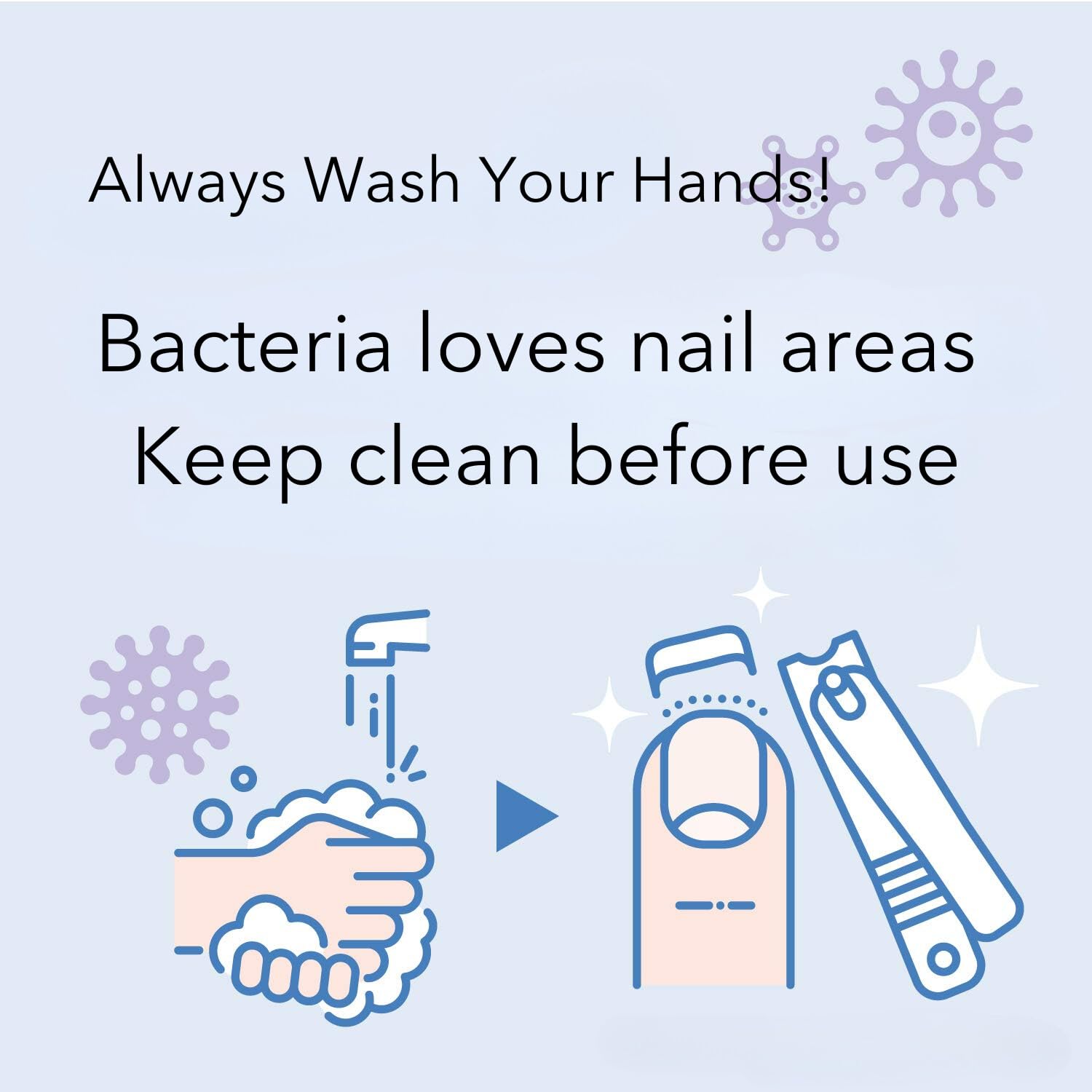 KAI nails being trimmed using clippers demonstrates easy use for fingernails and toenails.