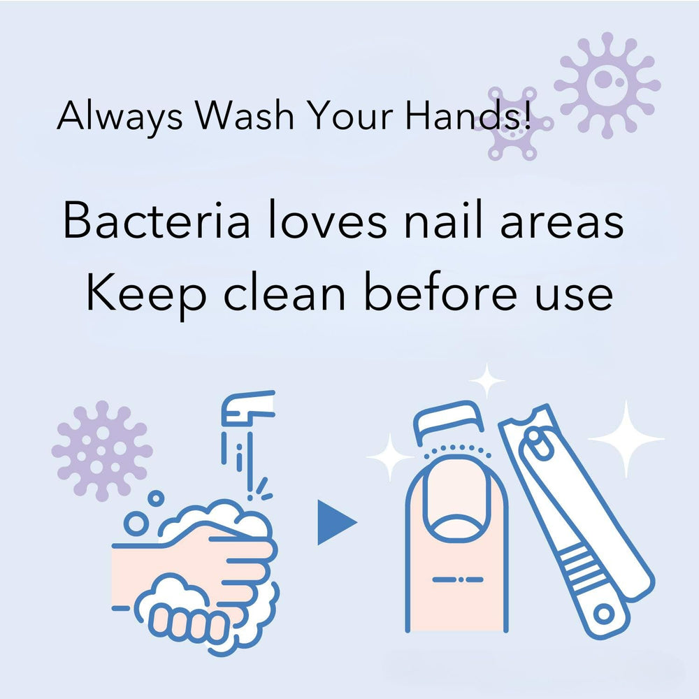 KAI nails being trimmed using clippers demonstrates easy use for fingernails and toenails.