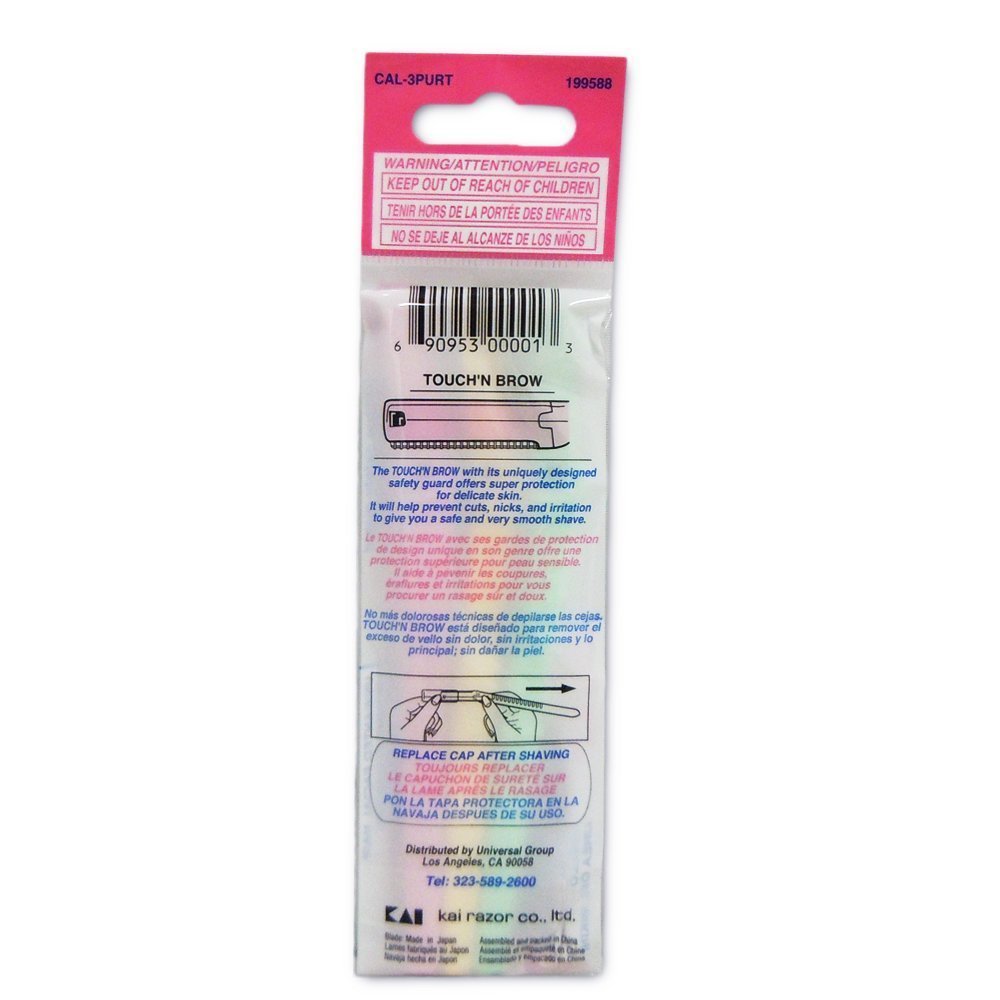 Kai Touch N Brow razor in use on brows for clean defined edges.