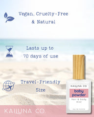 Kailuna Co pure-water base label closeup emphasizes plant-based ingredients