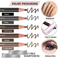 KAIQI Eyebrow Pencils Tips closeup for precise brow shaping