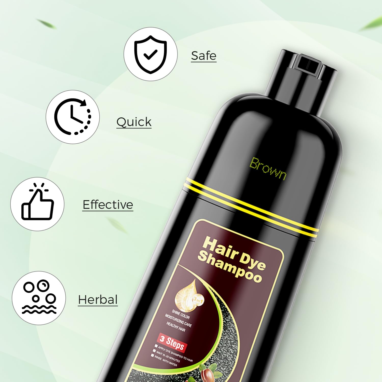 KAISASA Champú Tinte 3 en 1: resultados vibrantes con aspecto natural.