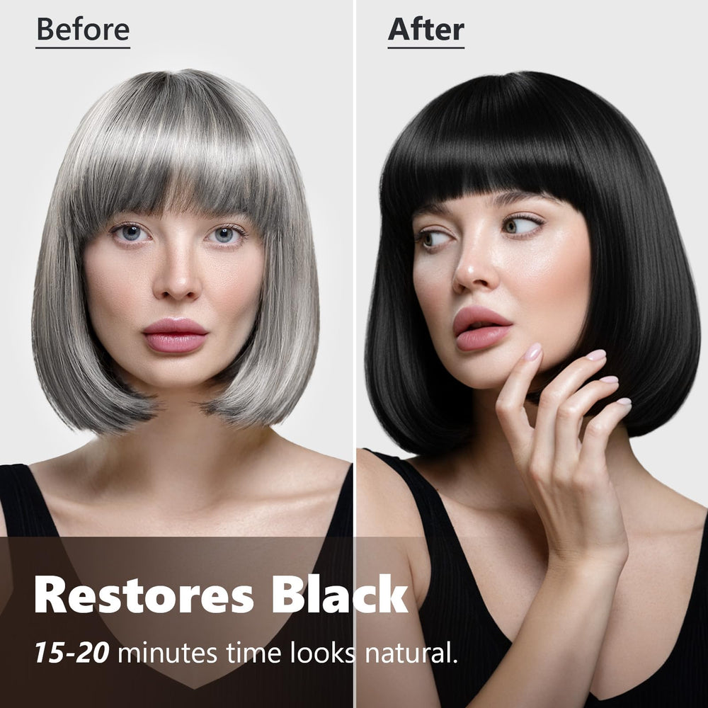 KAISASA application on dry hair—simple, timer-free color for quick touch-ups.