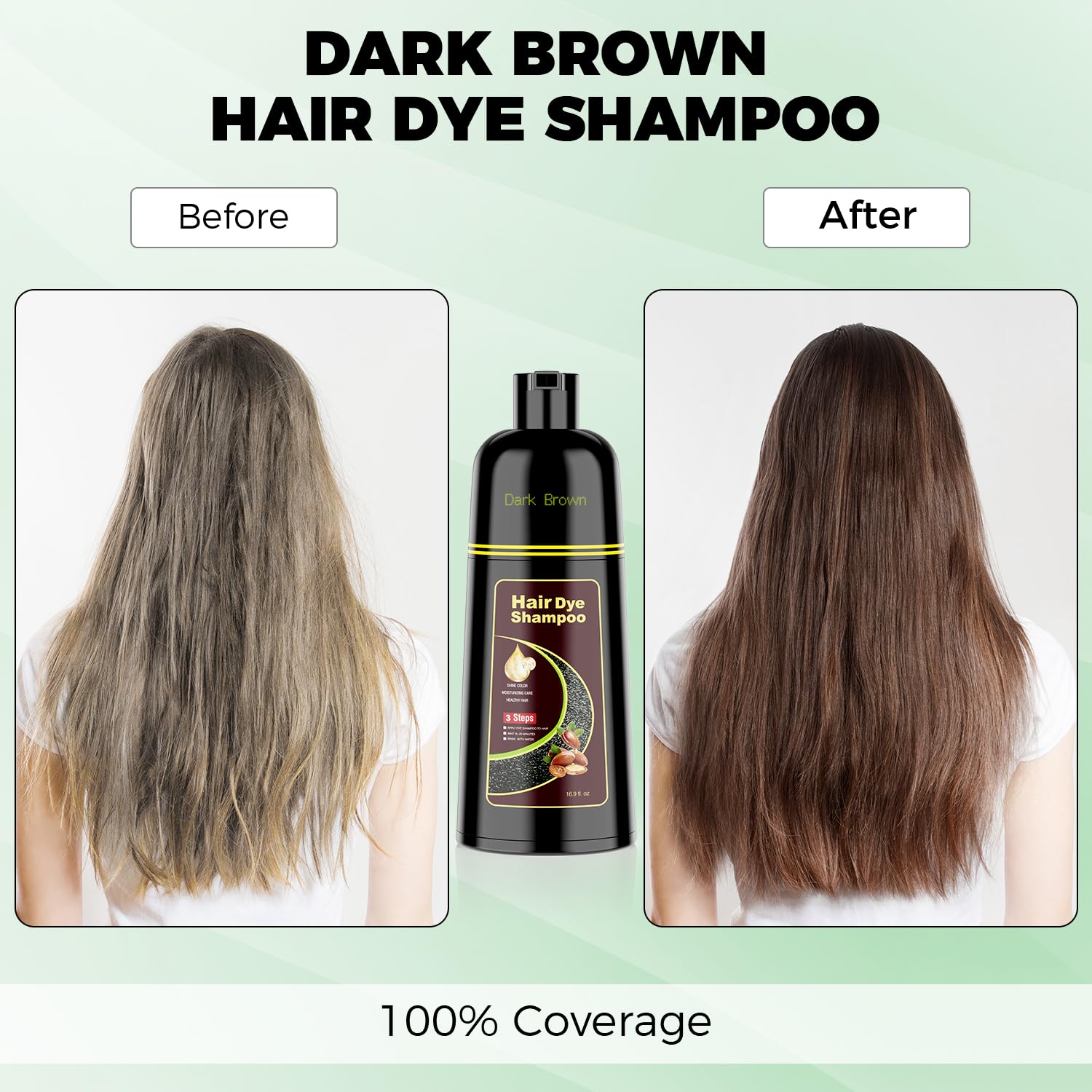 KAISASA gray hair coverage visual showing full gray coverage potential