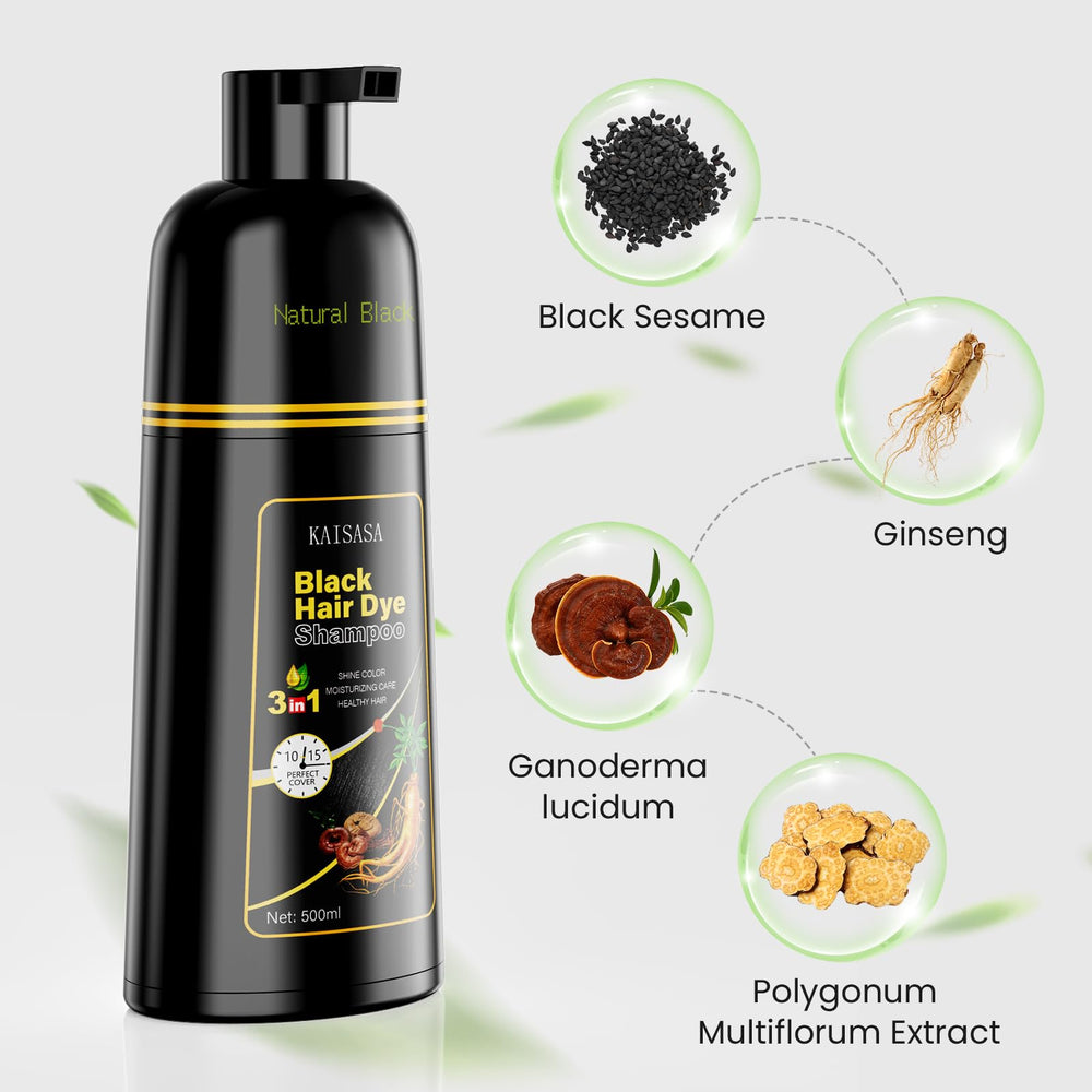 KAISASA Hair color shampoo demonstrates time-saving at-home color and cleanse routine.