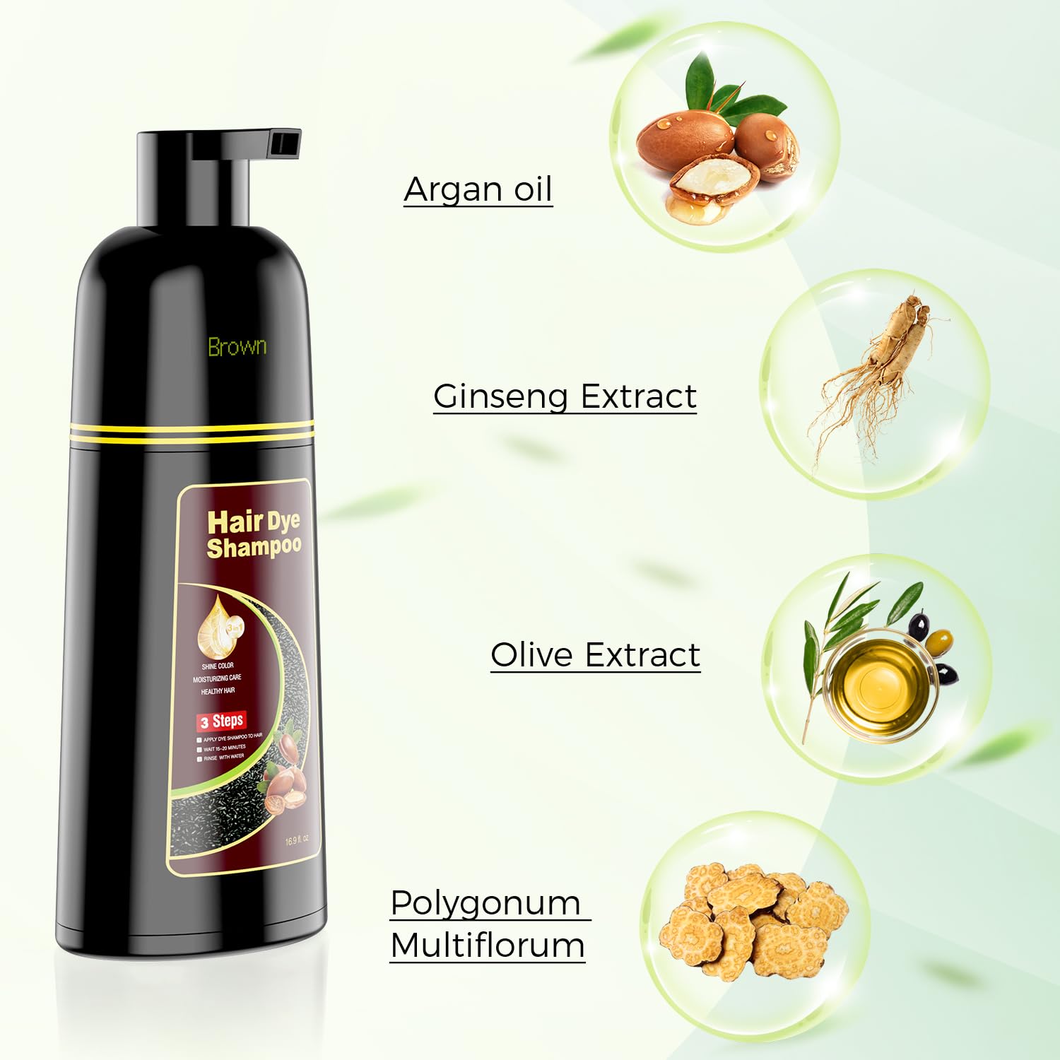 KAISASA Hair Dye Shampoo application on hair demonstrates even coverage