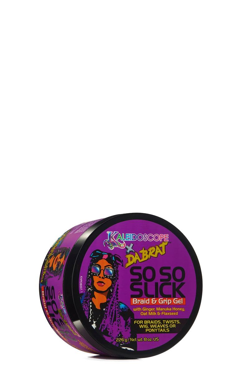 KALEIDOSCOPE MIRACLE DROPS So So Slick bottle—strong grip for secure braids and long-lasting style.