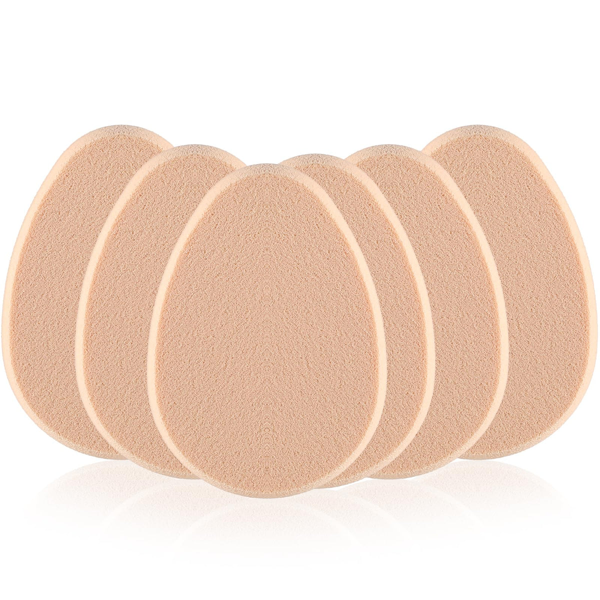 KALIONE 6pcs flat makeup sponge packaging—compact set for quick daily makeup routines