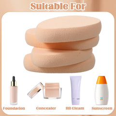 KALIONE flat makeup sponge ergonomic grip—comfortable handling during application