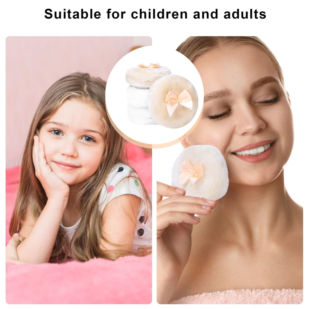 KALIONE powder puff applying on face for even coverage on cheeks