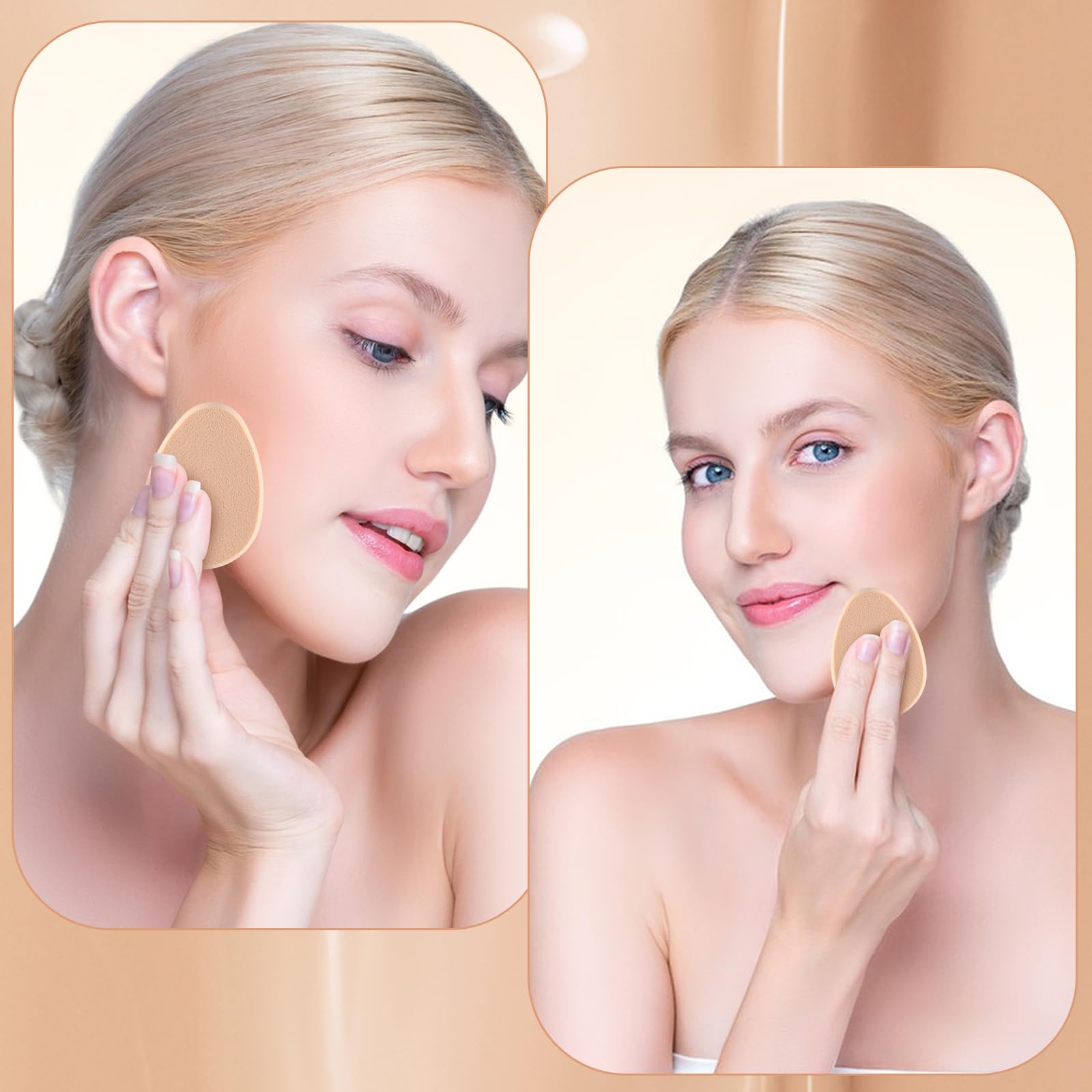 KALIONE powder puff soft-velvet—absorbs right amount of powder for a smooth look