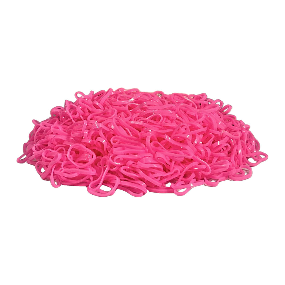 Kàllos pink rubber bands ideal for crafts and organizing small items.