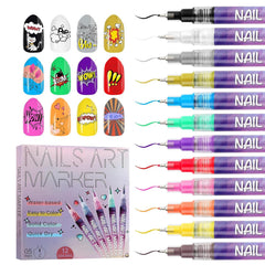 Kalolary 12 color nail art pen set packaging ready for gifting and display