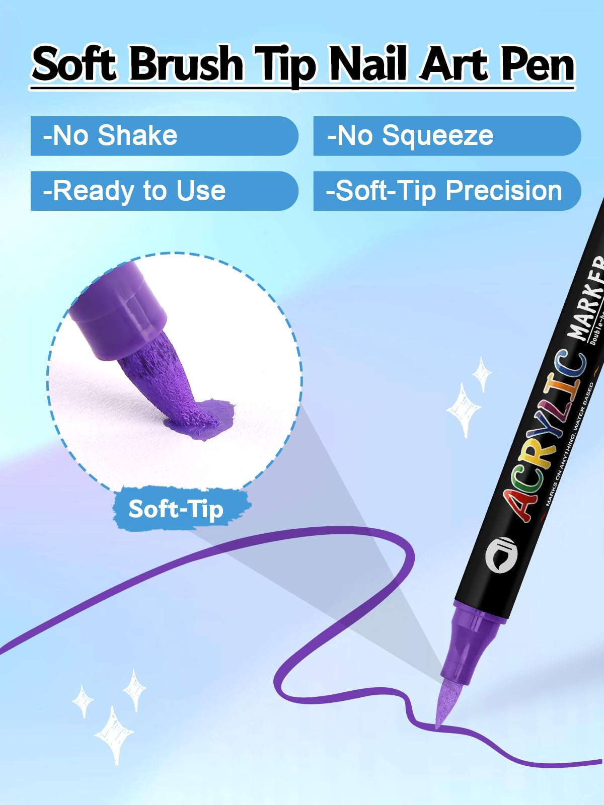 Kalolary double-ended nail art pens close-up highlighting fine tips for precise detailing.