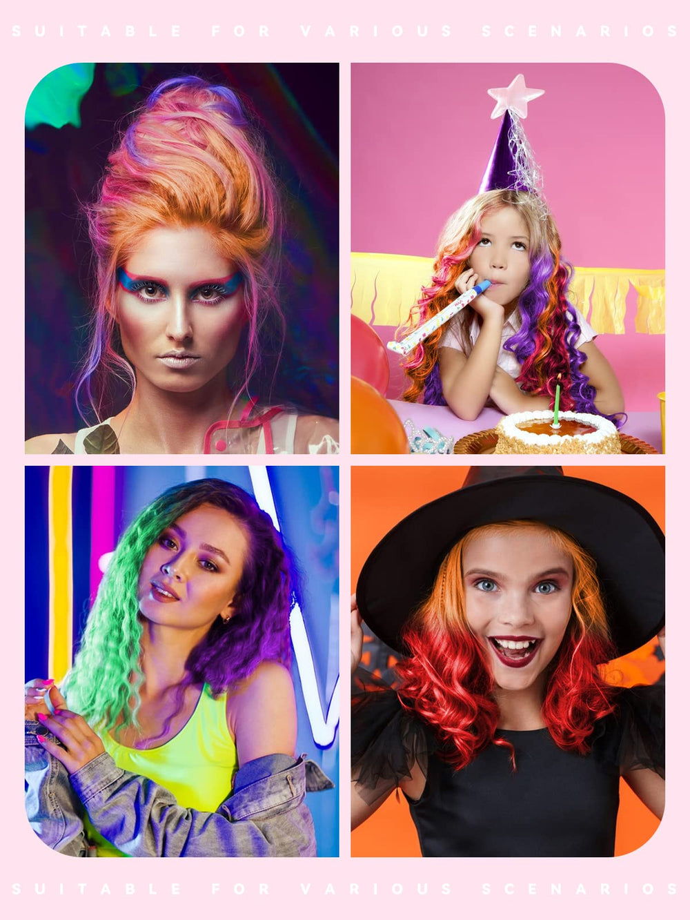 Kalolary easy-to-dye chalk tips to improve color on hair.
