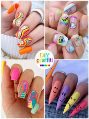 Kalolary nail art pen is compatible with top coats for finishing touches.