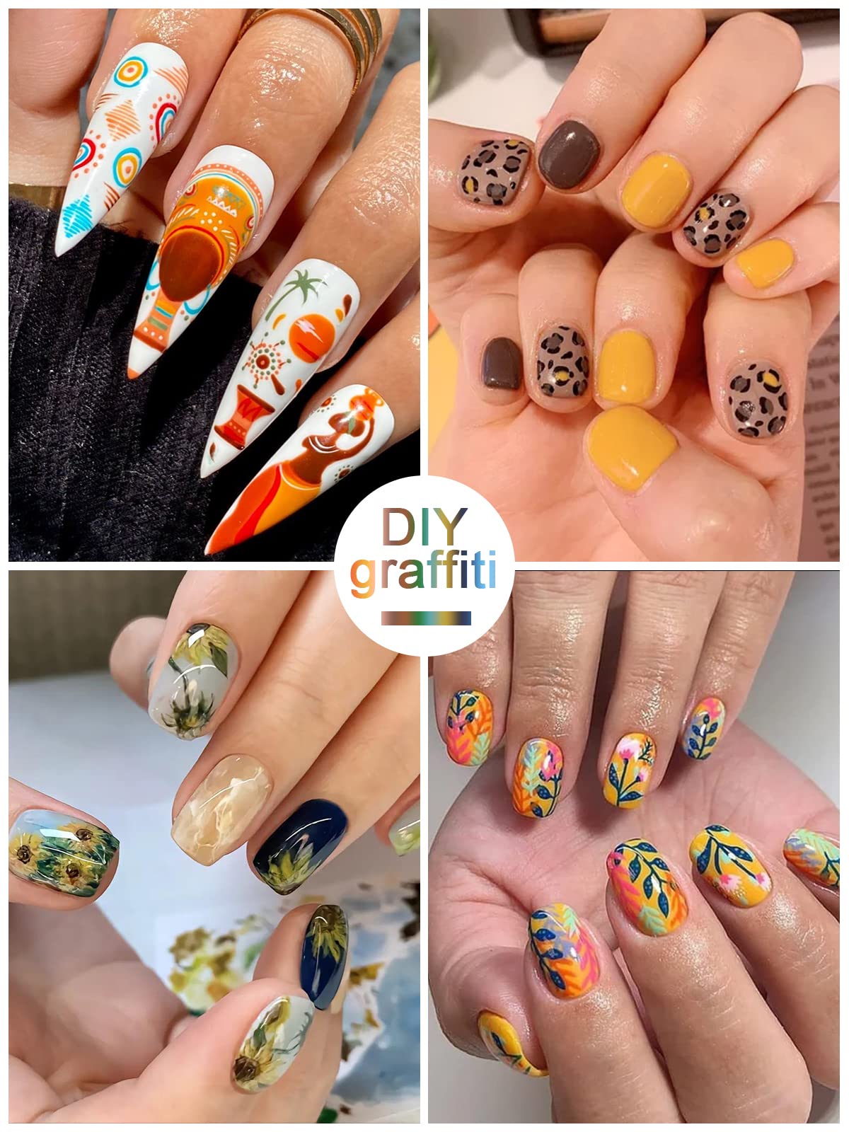 Kalolary nails with gel polish compatibility using art pens