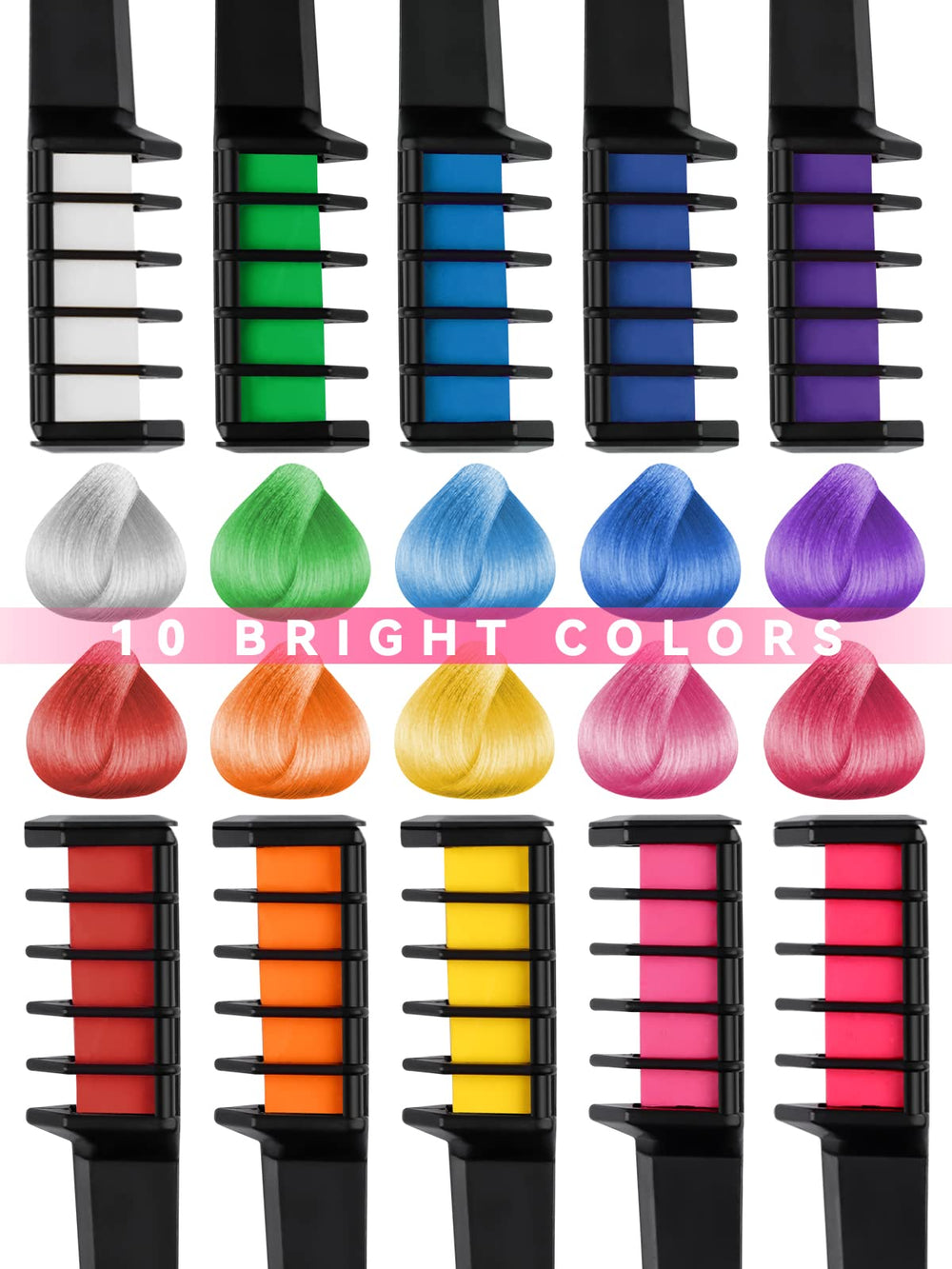 Kalolary washable non-toxic hair chalk ready for safe cleanup.