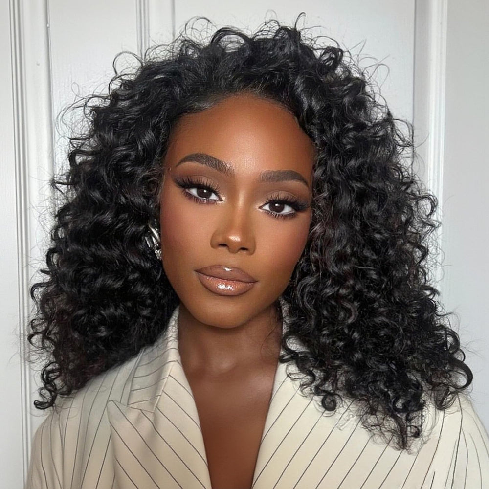 Kalomonia Half Wig Deep Wave 16-Inch offers natural movement for quick daily styling.