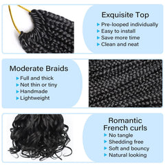 Kaluli crochet hair bundle includes needle and rings for easy application