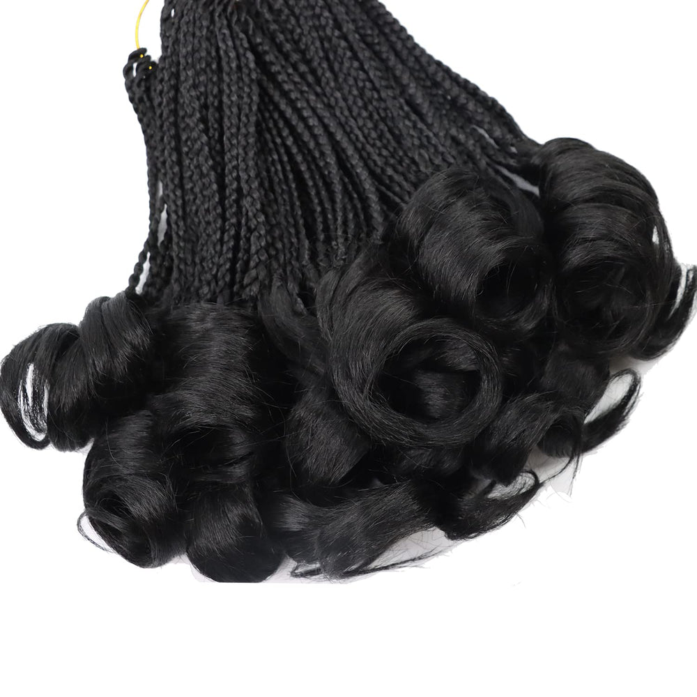 Kaluli French curl crochet ends show versatile styling options