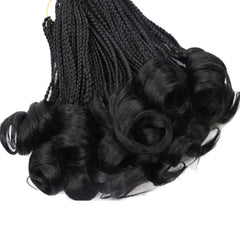 Kaluli French curl crochet ends show versatile styling options