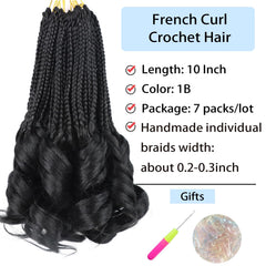 Kaluli crochet hair 10inch pre-looped style for quick install
