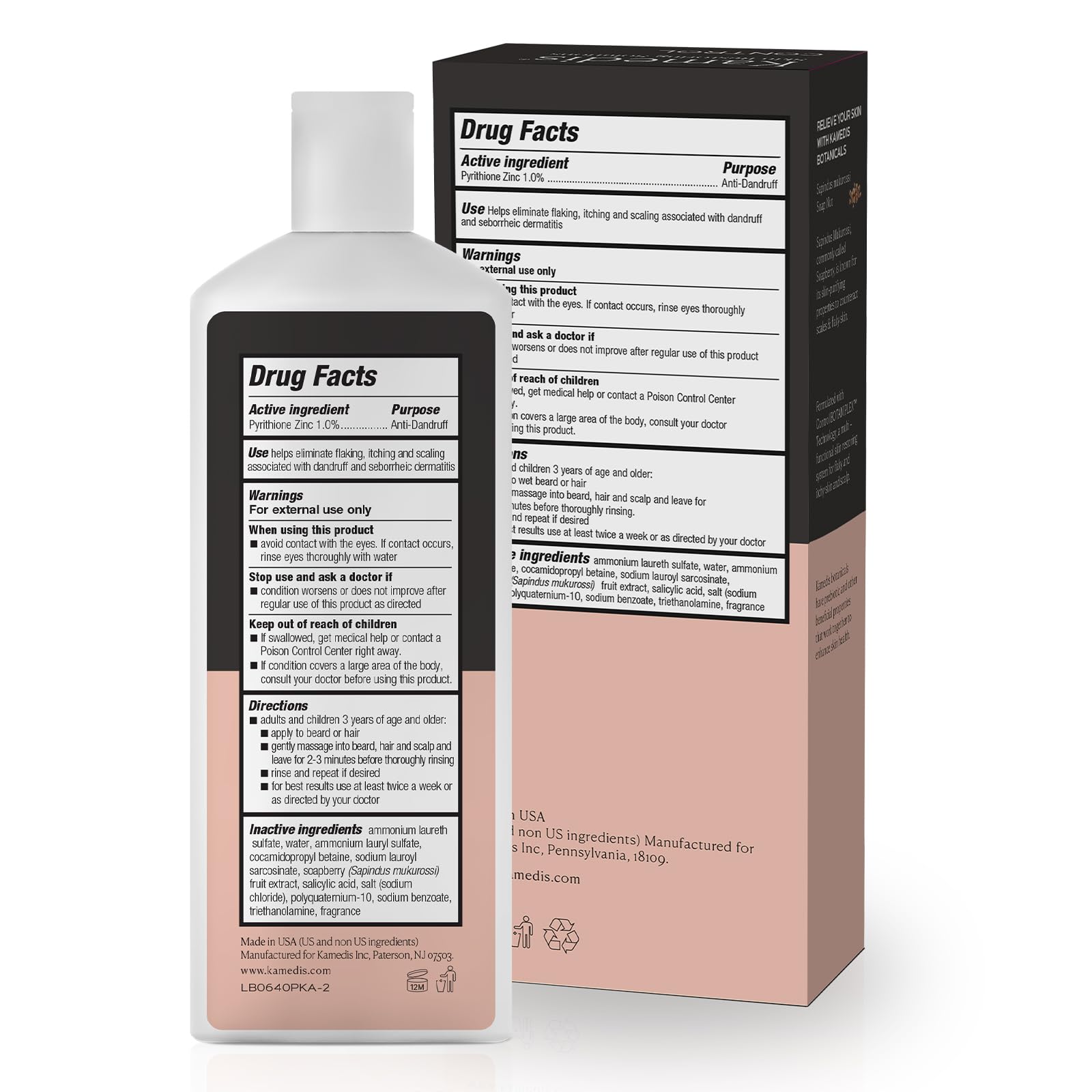 KAMEDIS Beard Wash foamy lather for refreshed beard and skin.