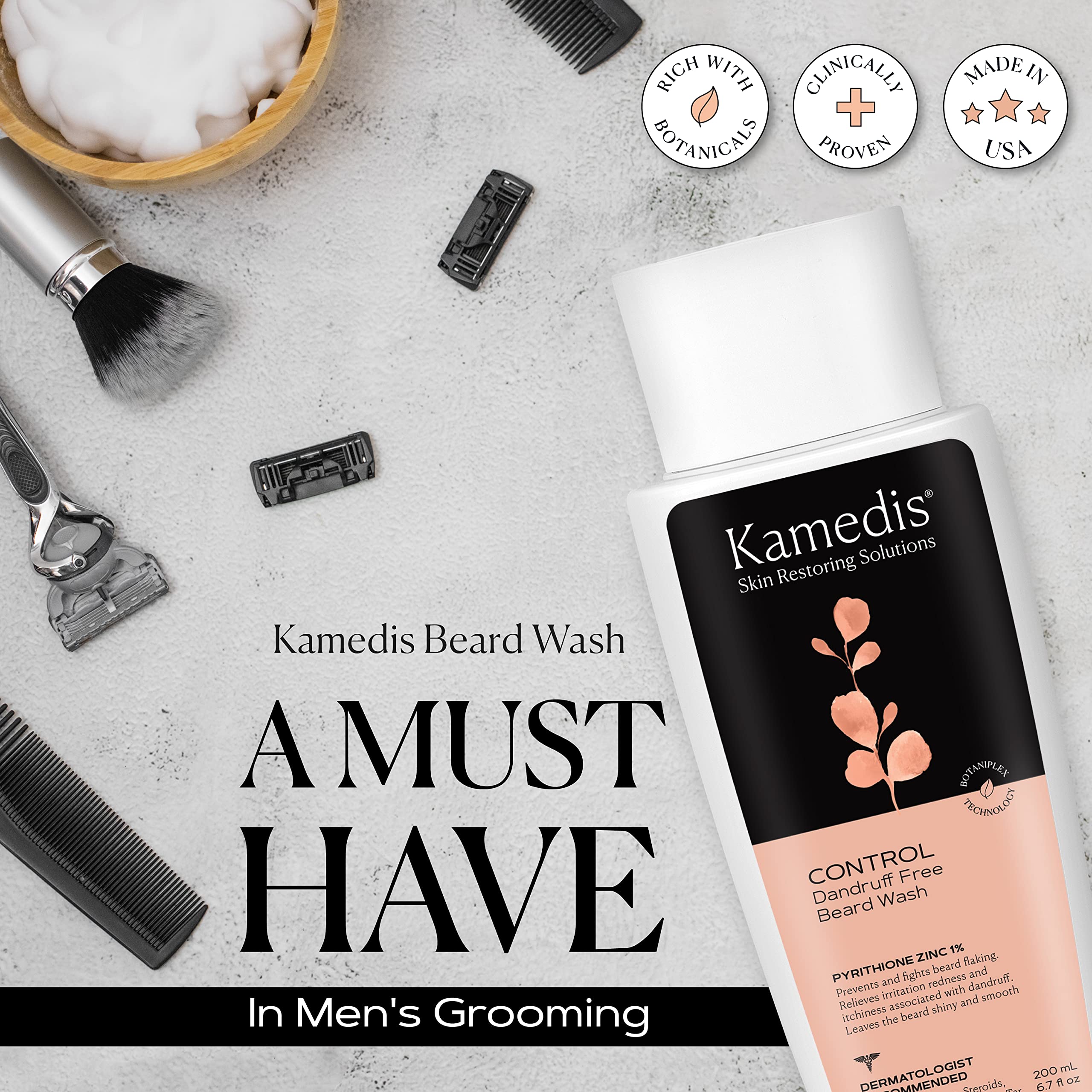 KAMEDIS Beard Wash is great for twice weekly use.