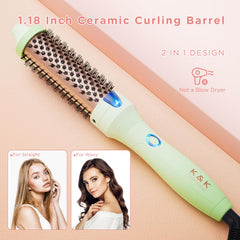 K&K Brush 30 dual voltage plug image highlights travel-friendly power for styling abroad.