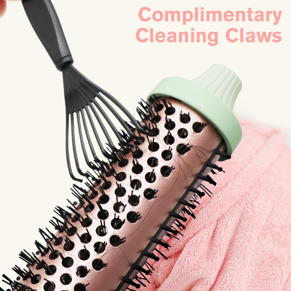 K&K Brush 30 heat indicator shows quick heat-up for time-saving styling.