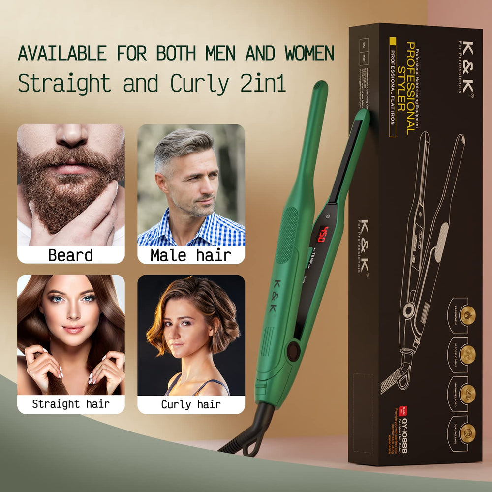 K&K flat iron auto shut-off after 60 minutes for safety.