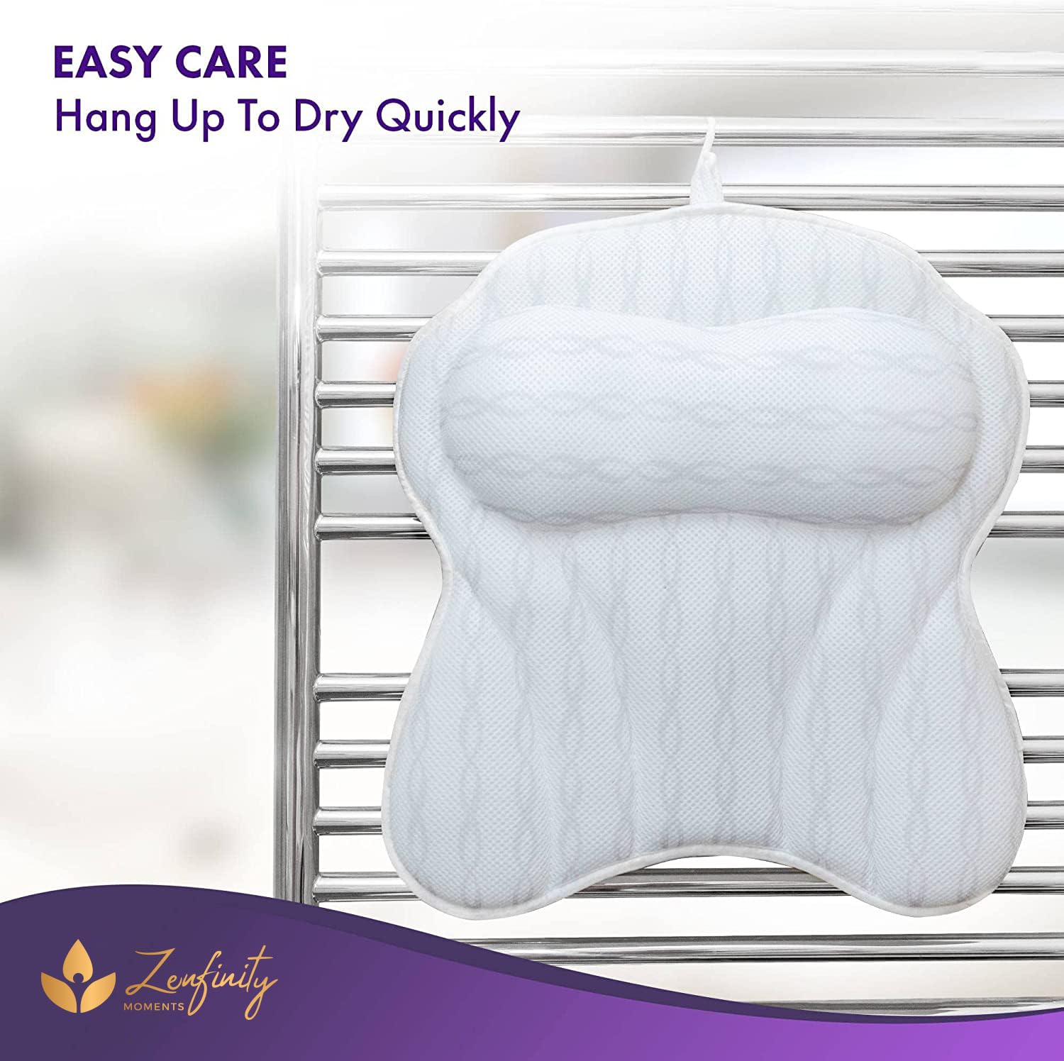 KANDOONA Bath Pillow after-use-drying supports fast-drying, low-maintenance care