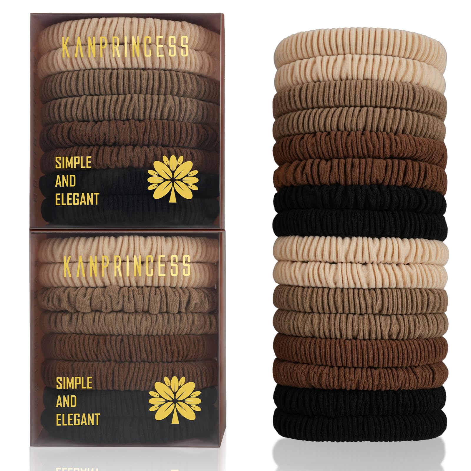 KANPRINCESS 16pc hair ties pack shown for everyday hairstyles and reliable hold.
