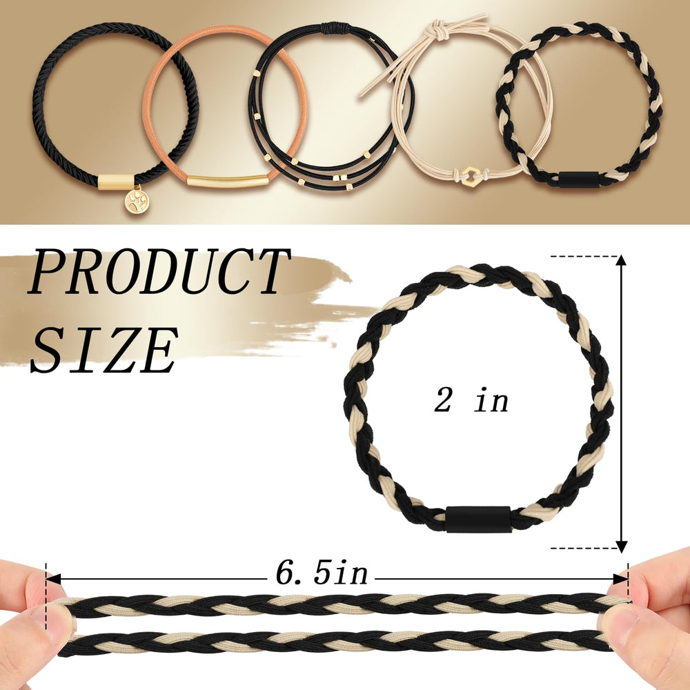 KANPRINCESS boho hair-ties closeup showing soft nylon-cotton material and comfortable grip.