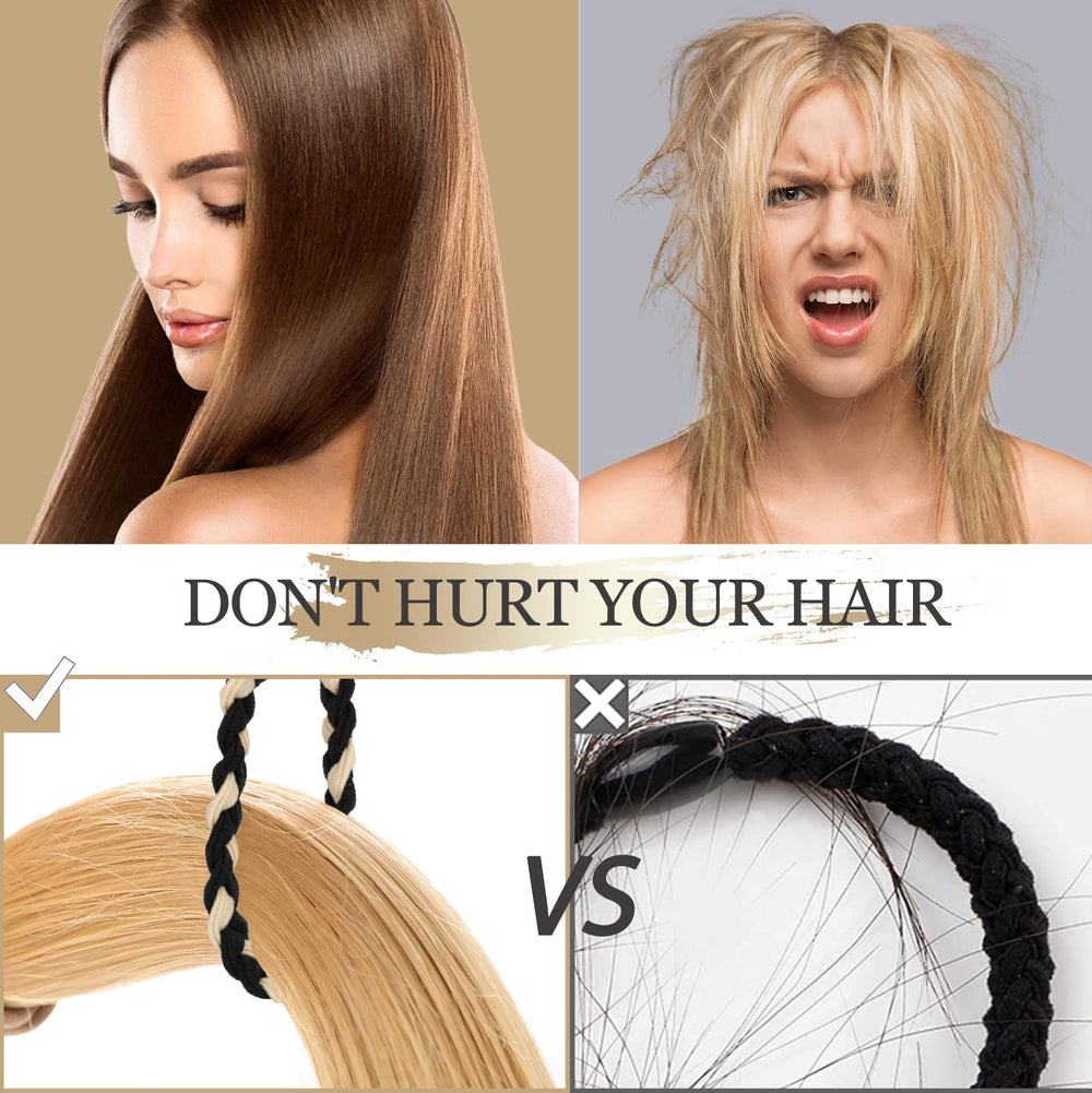 KANPRINCESS elastic hair-ties on wrist demonstrating dual-use as stylish bracelets.