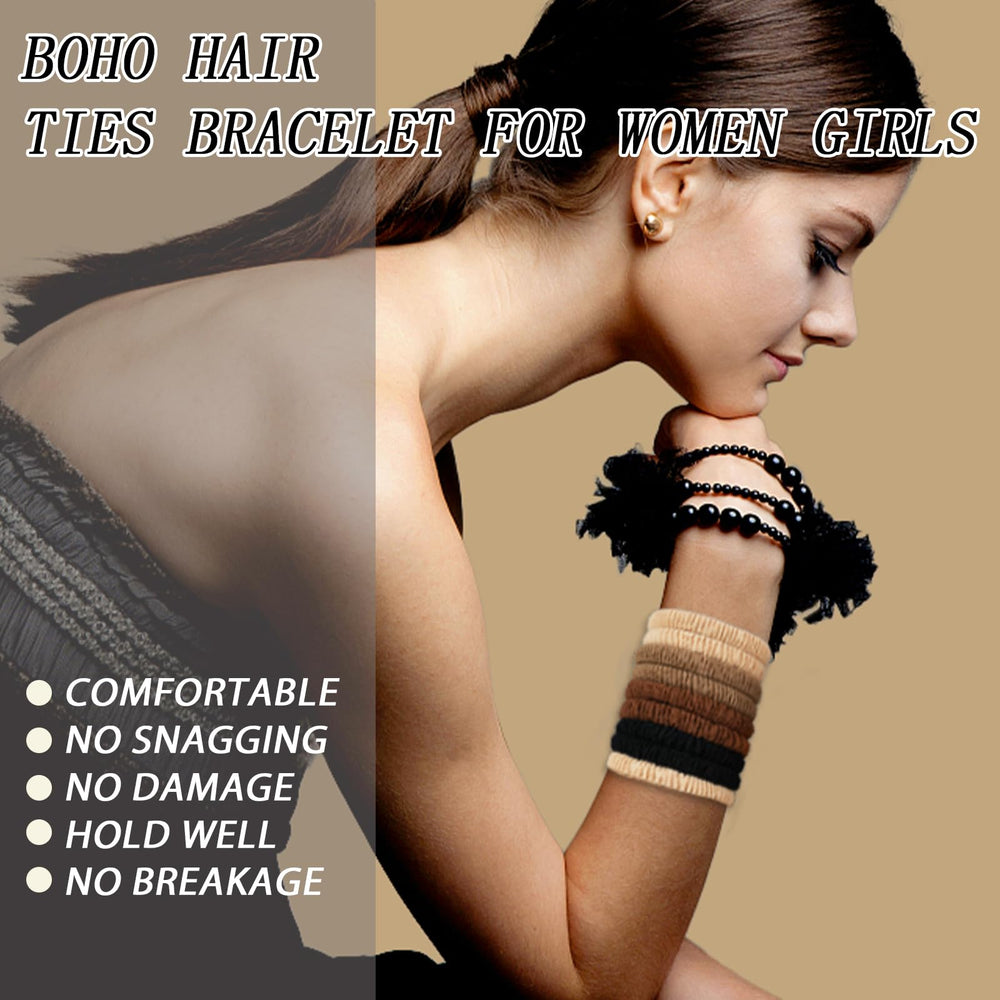 KANPRINCESS hair ties 5cm diameter capture thick hair securely during workouts.