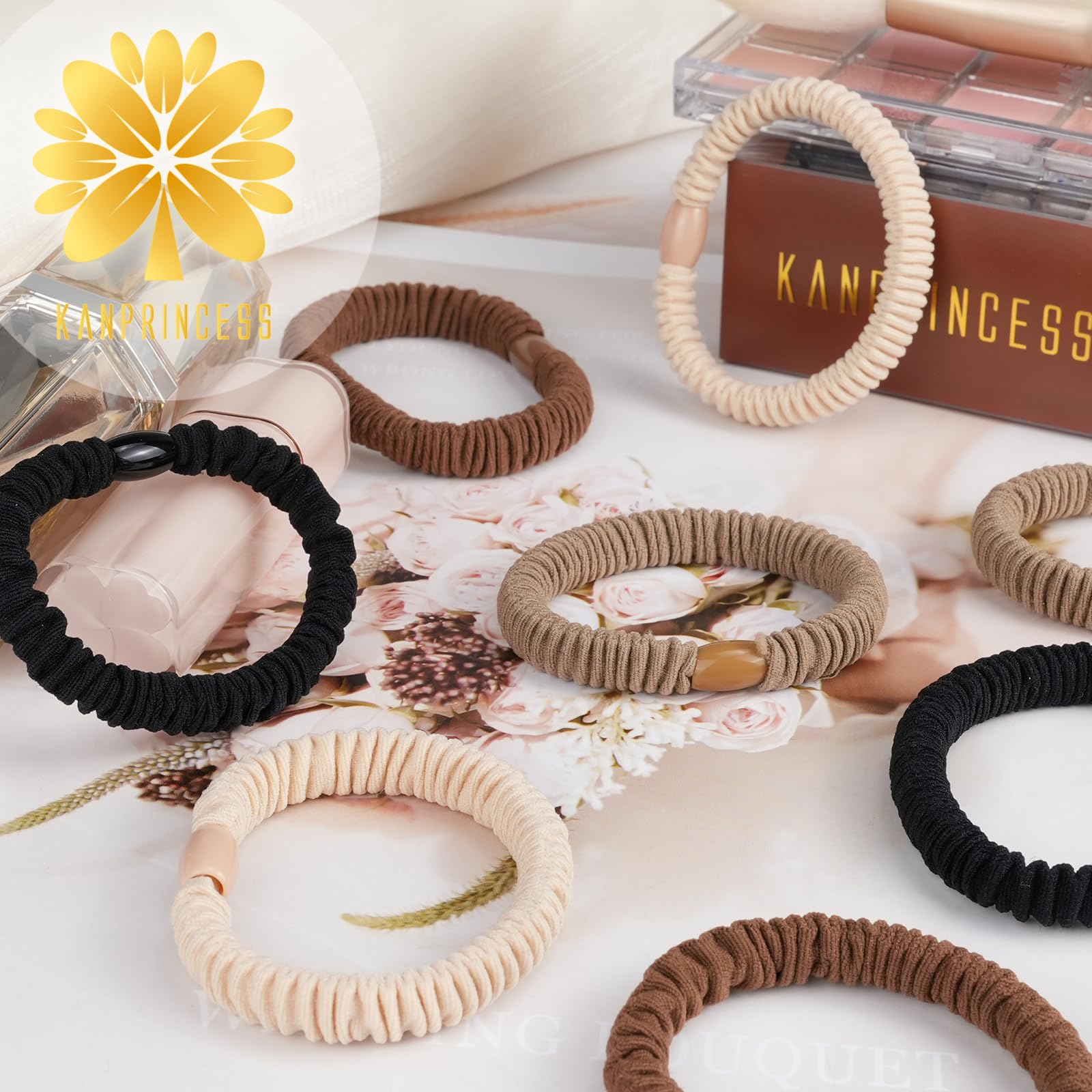 KANPRINCESS daily-use travel-friendly hair ties stay organized in bags.