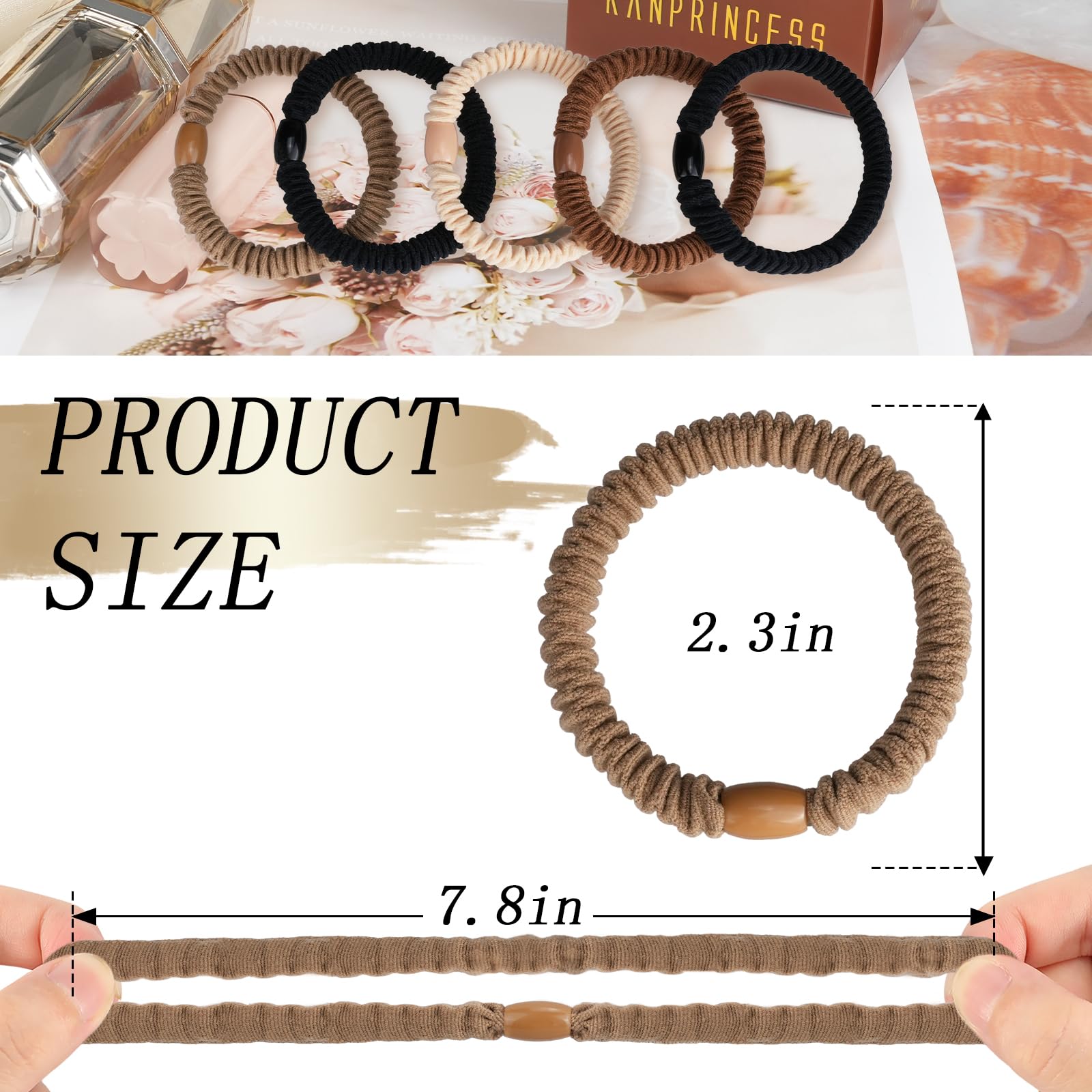 KANPRINCESS hair ties multi-color four colors setup suitable for coordinating outfits.